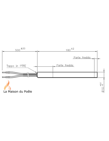 Bougie d'allumage pour poêle à...