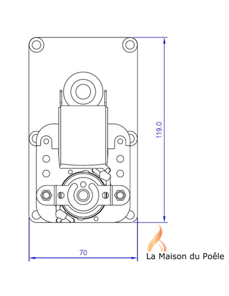 Schéma Motoréducteur 1.0 RPM 50HZ rotation horaire (D) Schéma Motoréducteur 1.0 RPM 50HZ rotation horaire (D)