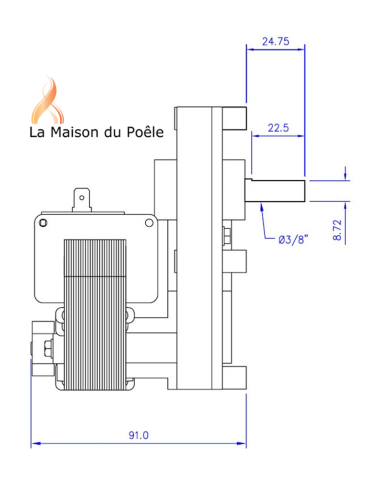 Schéma Motoréducteur 2.0 RPM 50HZ rotation horaire (F) Schéma Motoréducteur 2.0 RPM 50HZ rotation horaire (F)