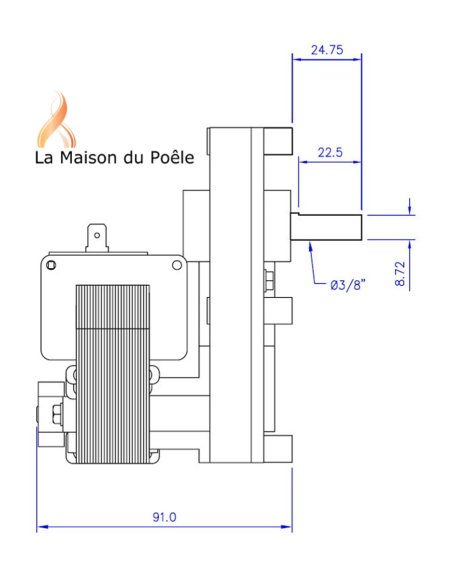 Schéma Motoréducteur 2.0 RPM 50HZ rotation horaire (F) Schéma Motoréducteur 2.0 RPM 50HZ rotation horaire (F)