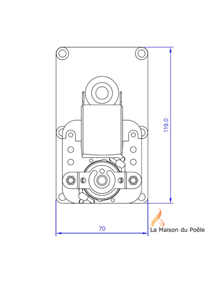 Schéma Motoréducteur 2.0 RPM 50HZ rotation horaire (F) Schéma Motoréducteur 2.0 RPM 50HZ rotation horaire (F)