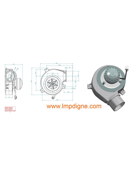 Ventilateur extracteur de fumées PALAZZETTI & ROYAL 895736400