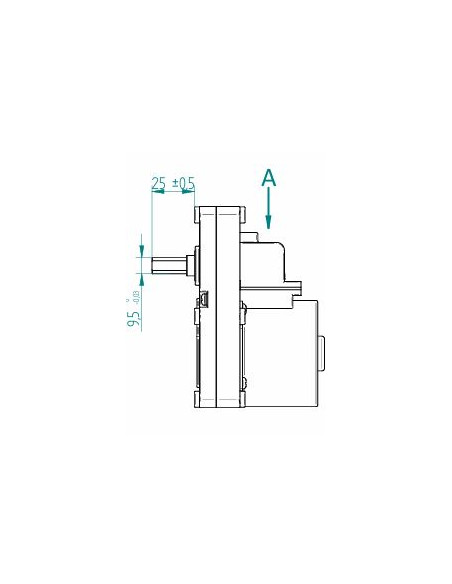 Motoréducteur pour poêle à granulés A 1.46 RPM rot. double sens IPC GMF215D901