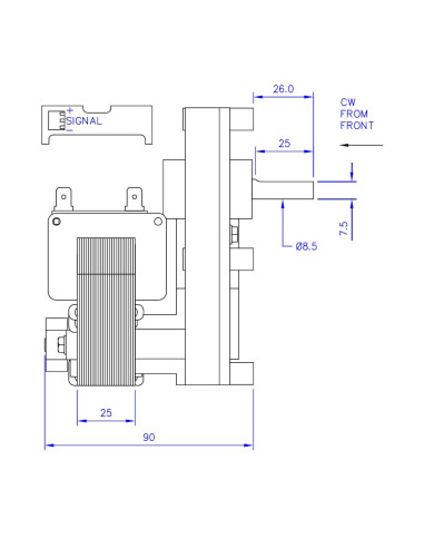 Motoréducteur Mellor 2 RPM FB1324 - Schéma 1