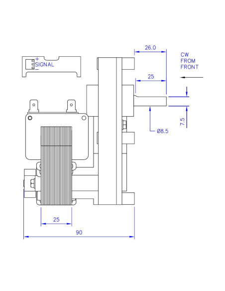 Motoréducteur Mellor 2 RPM FB1324 - Schéma 1