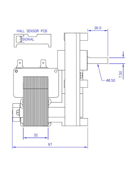 Motoréducteur Mellor 3 RPM FB1249 - Schéma 1