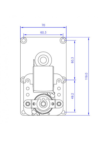 Motoréducteur Mellor 4.75 RPM FB1137 - Axe 8.5 - Schéma 3