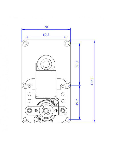 Motoréducteur Mellor 4.75 RPM FB1137 - Axe 8.5 - Schéma 3