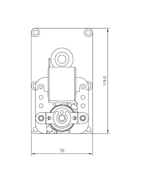 Motoréducteur Mellor 5 RPM FB1331 - Axe 8.5 mm - Schéma 3