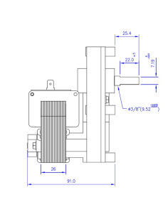 Motoréducteur Mellor 1.26 RPM FB1392 2