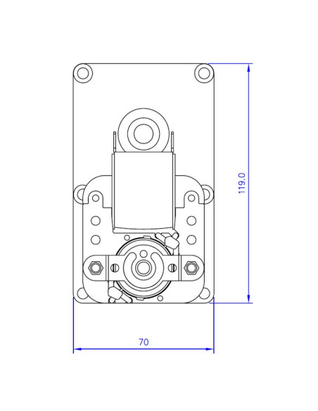 Motoréducteur Mellor 1.26 RPM FB1392 - Axe 9.5 mm - Schéma 3 Motoréducteur Mellor 1.26 RPM FB1392 - Axe 9.5 mm - Schéma 3