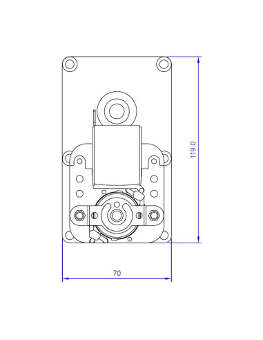 Motoréducteur Mellor 3.3 RPM Axe 9.5mm - FB1263 - Schéma 3 Motoréducteur Mellor 3.3 RPM Axe 9.5mm - FB1263 - Schéma 3