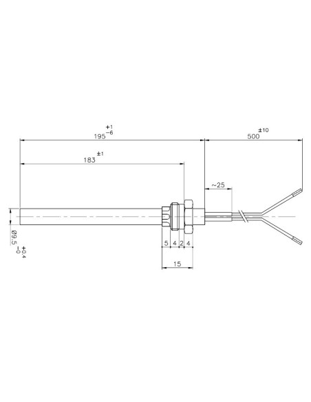 Bougie d'allumage pour poêle à granulés UTXS033367 - Schéma