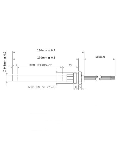Bougie d'allumage pour poêle à granulés HT62656 - Schéma