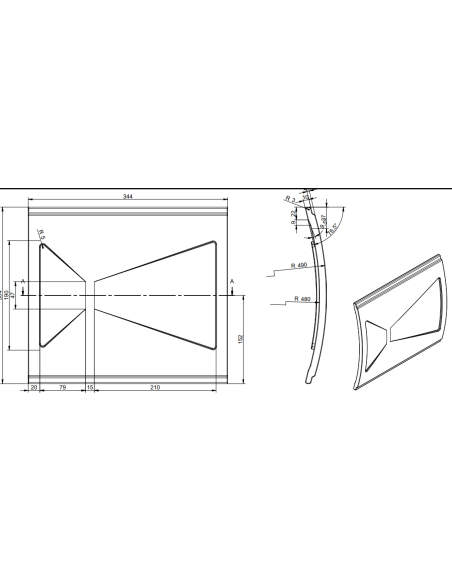 Céramique latérale pour poêle EMI beige PALAZZETTI